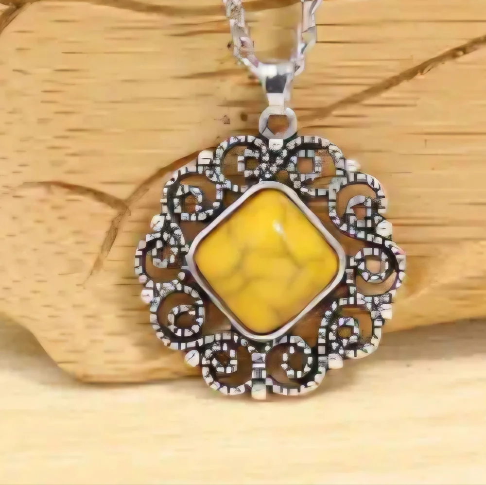 Boho Gypsy Lace Design NECKLACE zinc ALLOY - Picture 3 of 3